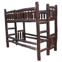 Beartooth Hickory Log Bunk Bed - Twin over Twin