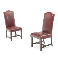 Bristol Dining Chair - Crimson Red Leather