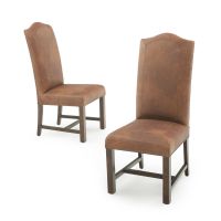 Bristol Dining Chair - Bomber Jacket Brown Top Grain Leather