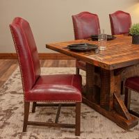 Bristol Dining Chair - Crimson Red Leather