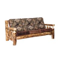 Rustic Colorado Aspen Cushioned Sofa (Pictured w/ Bradley Fabric)