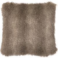 Cape Gray Fox Faux Fur Pillow