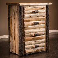Hickory Logger 4 Drawer Chest--Clear finish, Standard width