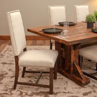 Classic Elegant Dining Chair - Barley Cream Fabric