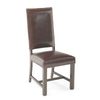 Classic Elegant Dining Chair - Burnt Umber Cypress Leather