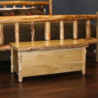 Cedar Lake Log Blanket Chest--Clear finish