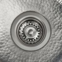 3.5" Kitchen, Bar & Prep Sink Basket Strainer Drain - Brushed Nickel