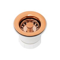 2" Bar & Prep Sink Basket Strainer Drain - Polished Copper
