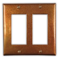 Distressed Light 2 Rocker/GFI Copper Switch Plate
