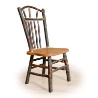 Saranac Hickory Log Trestle Table & Wagon Wheel Chairs