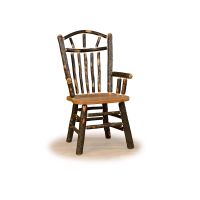 Saranac Hickory Log Trestle Table & Wagon Wheel Chairs