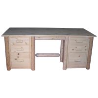 Hidden Lake Executive Log Desk--Unfinished