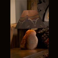 Longhorn Shade with Turquoise Inlay Base
