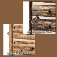 Aspen Log Style--Light & Dark Aspen Half Log Drawers
