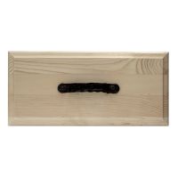 Montana - Flat Drawer Fronts - Clear Finish - Forged Iron Pulls