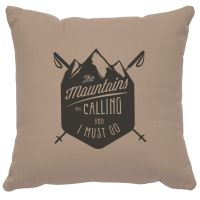 Mountains Are Calling Decor Pillow - Alabaster Cotton