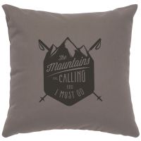 Mountains Are Calling Decor Pillow - Chrome Cotton