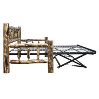 Glacier Country Log Daybed w/ Pop-Up Trundle