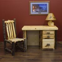 Beaver Creek Aspen Log Student Desk with Chair