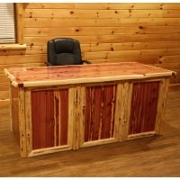 Rust Valley Red Cedar Log Executive Desk