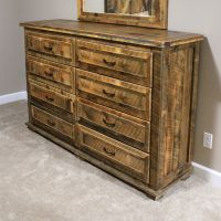 Rural Root 8 Drawer Weathered Dresser--Vintage Whiskey finish