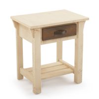 Rustic Antiqued Farmhouse 1 Drawer Nightstand
