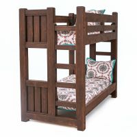 Sawmill Rough Sawn Timber Bunk Bed - Twin over Twin - American Chestnut Finish