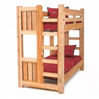 Sawmill Rough Sawn Timber Bunk Bed - Twin over Twin - Natural Clear Finish
