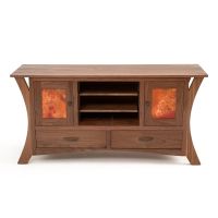 Traverse Bay 2 Drawer TV Stand - Copper Panels