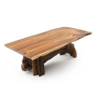 Live Edge Asian Walnut & Aged Juniper Dining Table