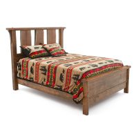 Walnut Falls Rustic Barnwood Bed