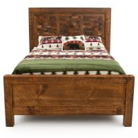 Rustic Brick in the Wall Barnwood Bed