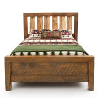 Rustic Cedar Spindled Barnwood Bed 