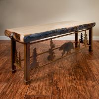 Bear Moose Scene Bench
