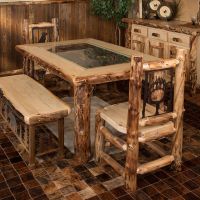 Aspen Table with metal insert