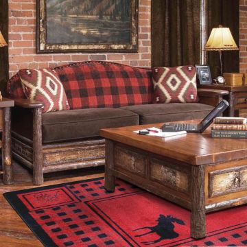 Moose Refuge Rug - Red