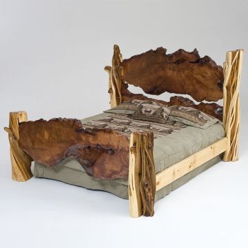 Rustic Log Bed
