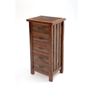 Reclaimed Heritage 5 Drawer Barn Wood Lingerie Chest