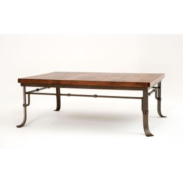 Rustic Santa Fe Turquoise Inlay Mesquite Coffee Table