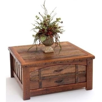 Reclaimed Heritage Two Drawer Barn Wood Coffee Table