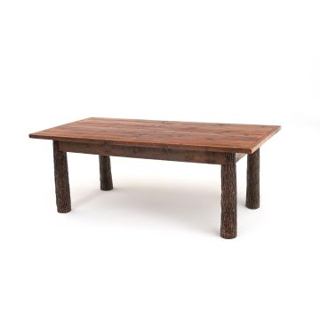 Barnwood & Hickory Log Dining Table