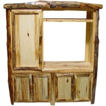 Log TV Stand - Entertainment Center