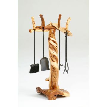 Exotic Log Fireplace Tool Set