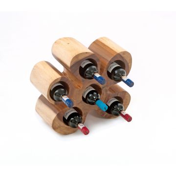Exotic Wood Wine Bottle Rack