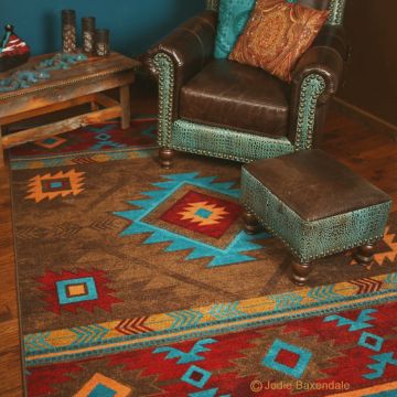 Whiskey River Rug - Turquoise
