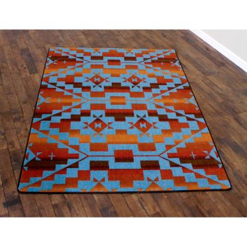Sacred Trail Red Burst Transparency Rug
