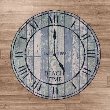 Beach Time Round Area Rug