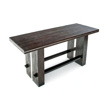 Modern Reclamation Bar Table - Burn Brick Finish