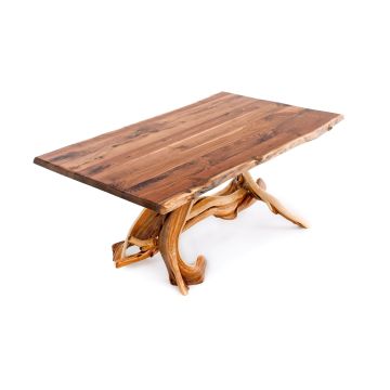 Twisted Trails Artisan Natural Wood Dining Table