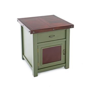 Painted Cottage Enclosed End Table - Sea Mist Green